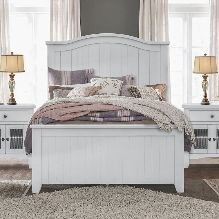 Wayfair white wooden bed discount
